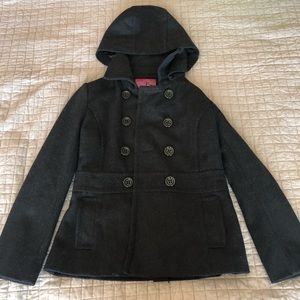 Dark grey pea coat